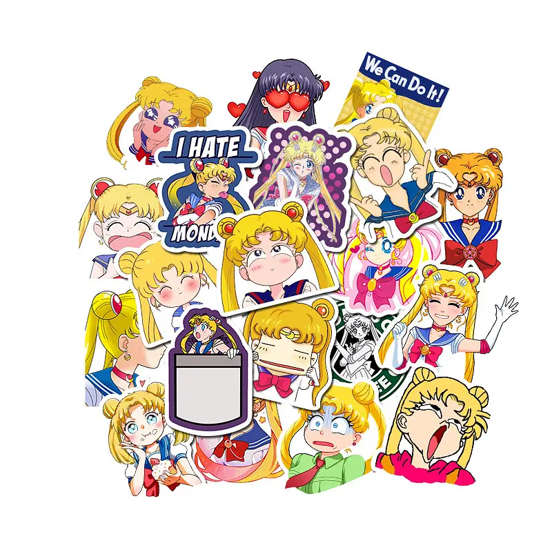 Стікерпак Сейлор Мун Набір наклейок GeekLand Sailor Moon 50 штук - фото 2