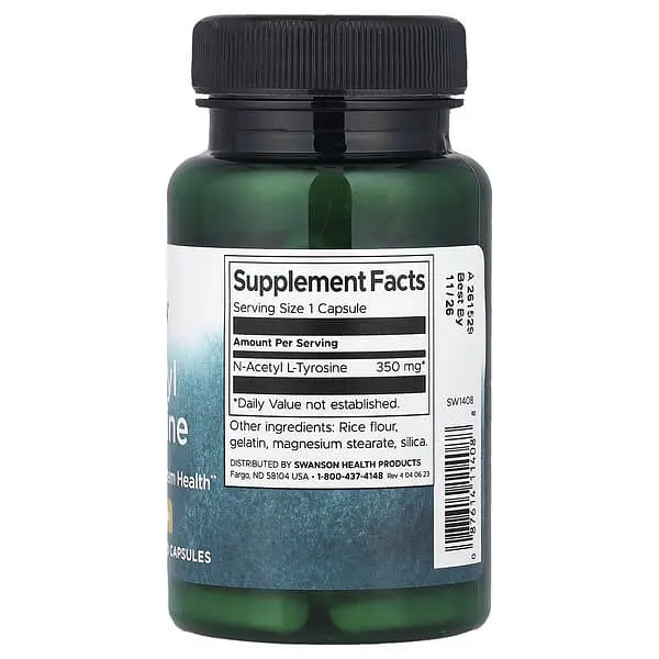 L-Тирозин N-Acetyl L-Tyrosine 350 mg 60 капсул Swanson vit0006638 - фото 2