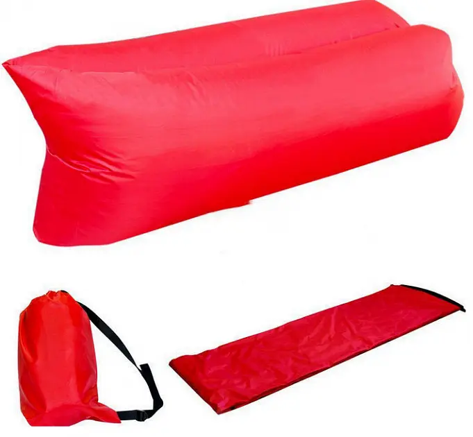 Диван надувний з подушкою лежак крісло 150х70см подушка 70х30см UKC AIR Sofa 4 червоний - фото 2