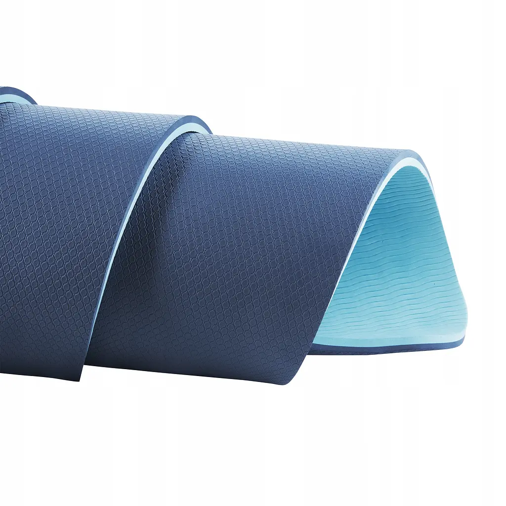 Килимок (мат) спортивний 4FIZJO TPE 180 x 60 x 1 см для йоги та фітнесу Blue/Sky Blue (P-5907739317094) - фото 4
