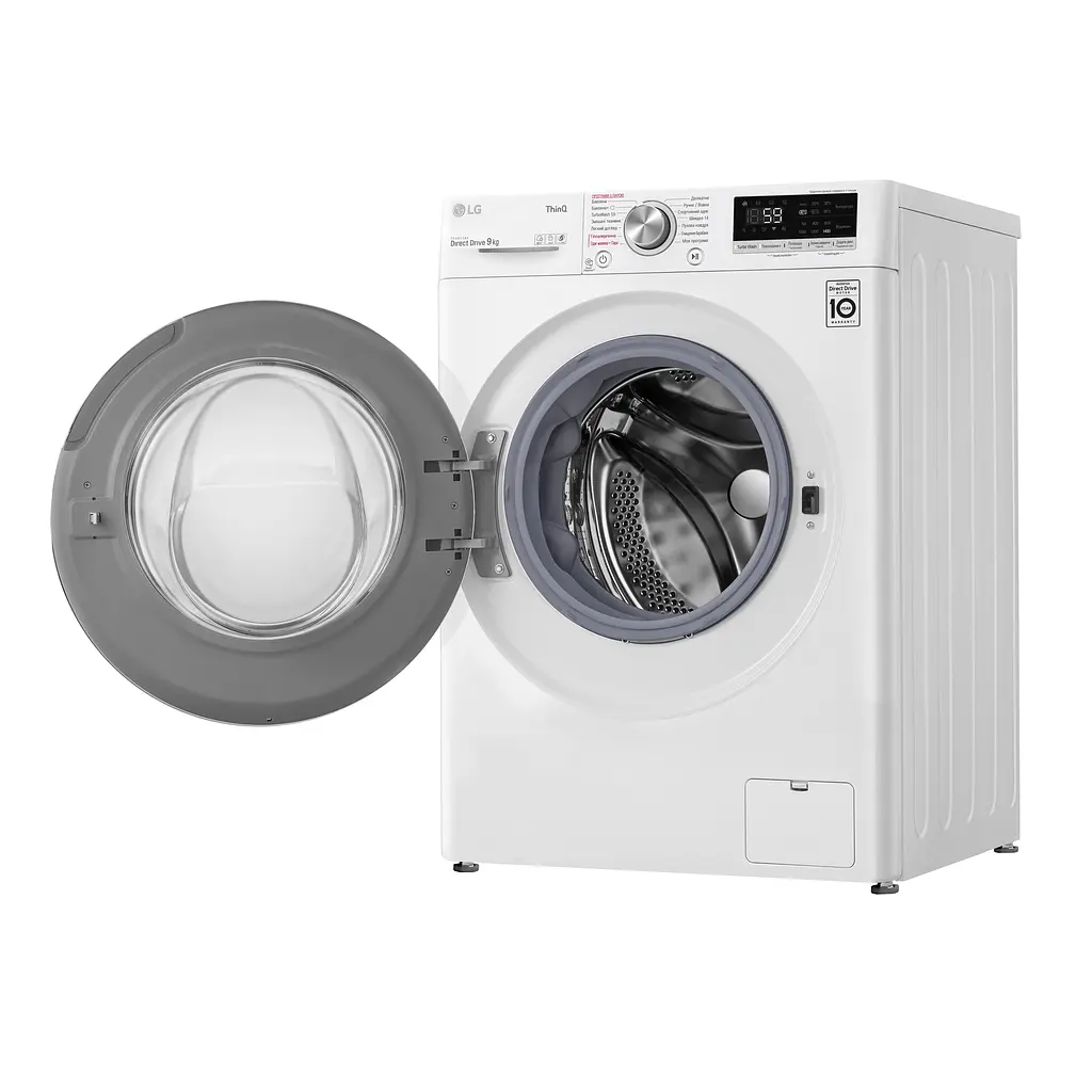 Пральна машина LG з фронтальним завантаженням F4V7VS1W, 9кг, 1400, A+++-30%, Пар, глибина 56см, Дисплей, Інвертор, Білий (F4V7VS1W) - фото 5