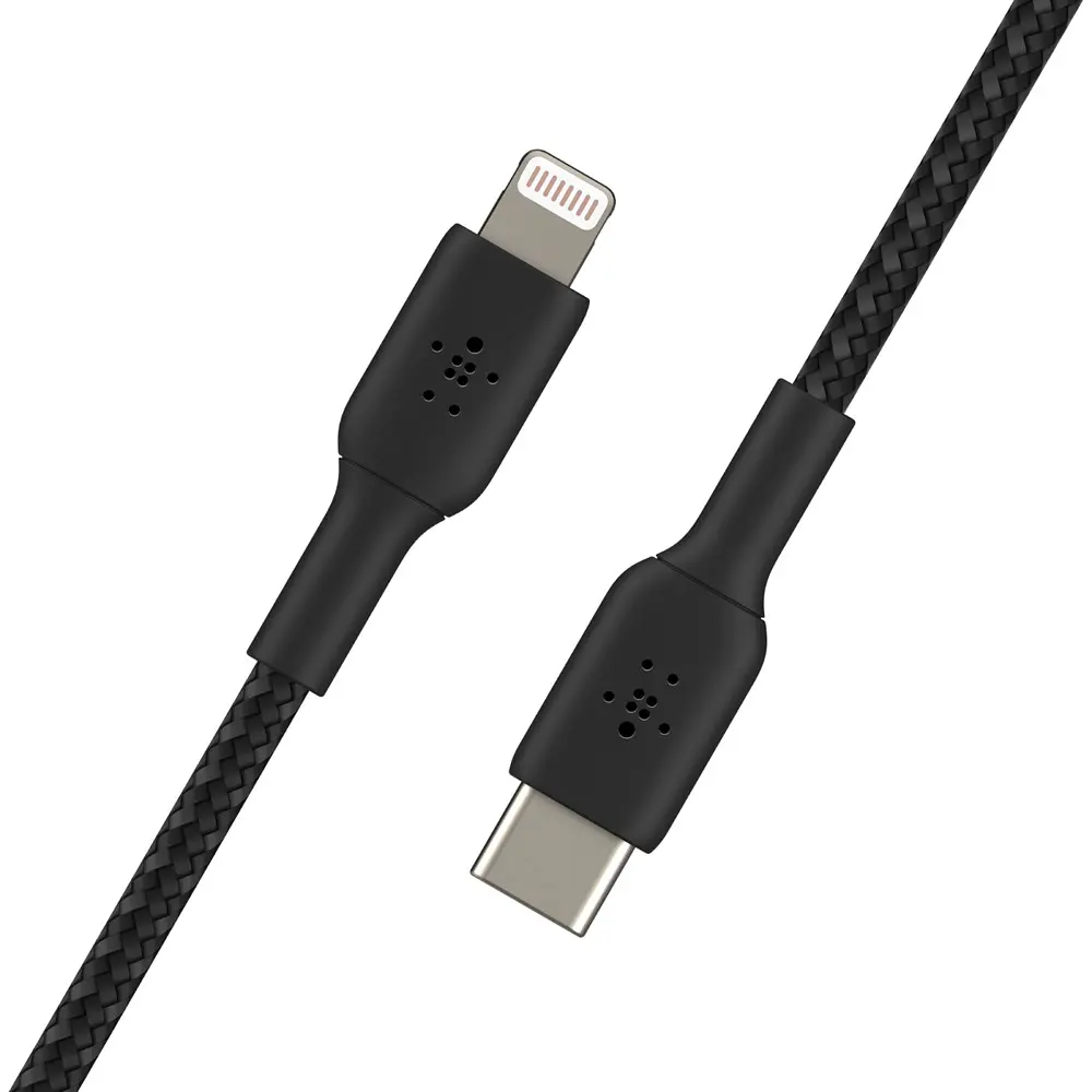 Кабель Belkin USB-C > Lightning заряджання/синхронізації 2м, 30Вт, Type-C, плетений, чорний teh0013728 - фото 3