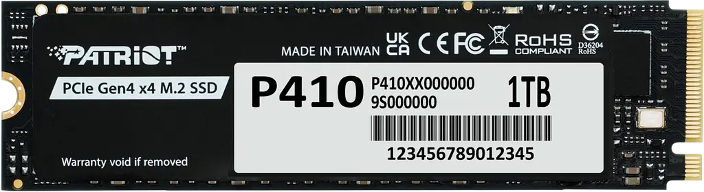 SSD M.2 Накопичувач Patriot Memory P410 1TB (P410P1TBM28H)