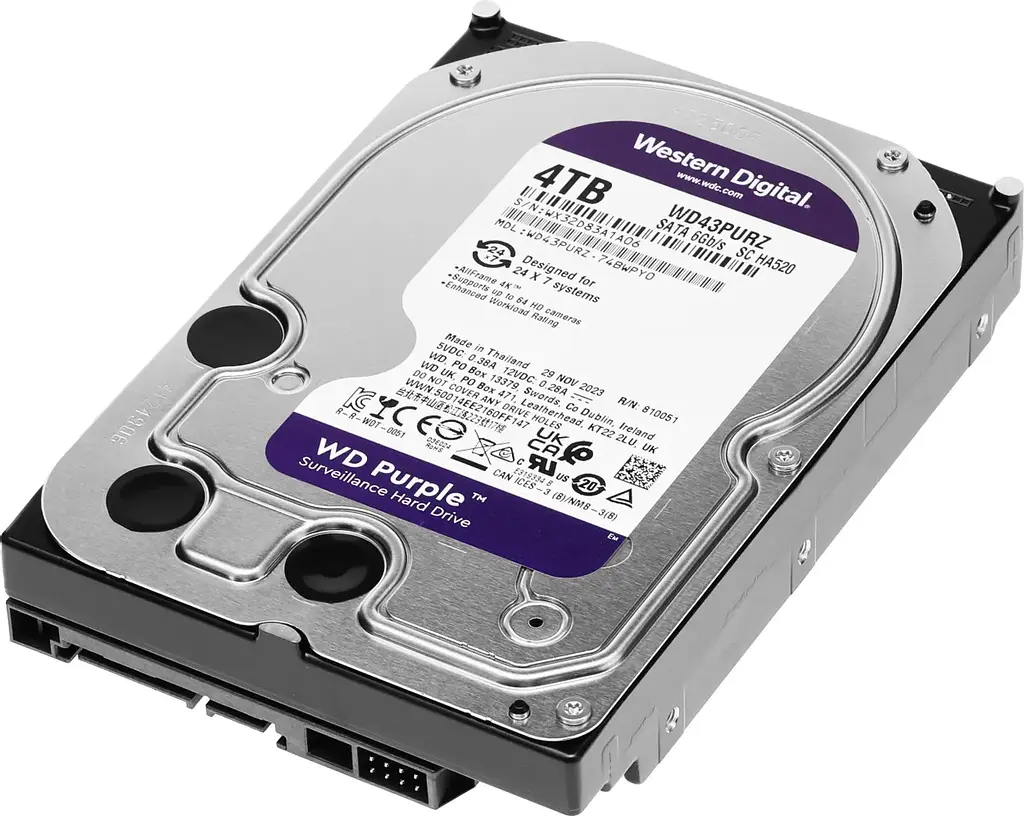 Жорсткий диск Western Digital Purple 3.5" 4TB 5400rpm 256MB SATAIII (WD43PURZ) - фото 2