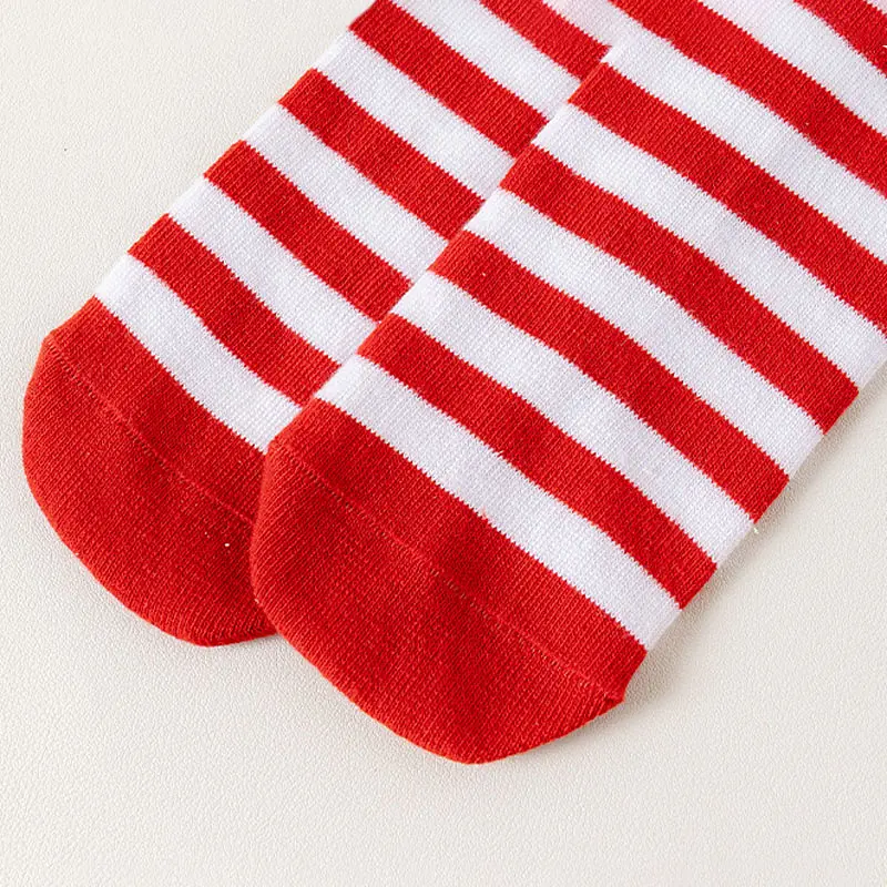 Шкарпетки дитячі смугасті червоно-білі 3-12 років One Size 4278 - фото 4