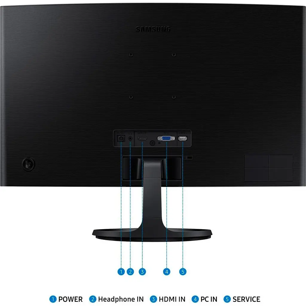 Монітор 24" Samsung Essential S3 Curved FHD VA 100Hz (LS24D360GAIXUA) - фото 6