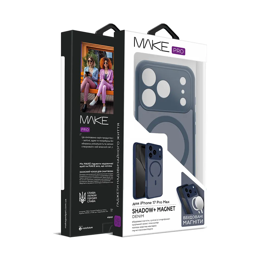 Чохол MAKE Apple iPhone 17 Pro Max Shadow+ Magnet Denim - фото 2