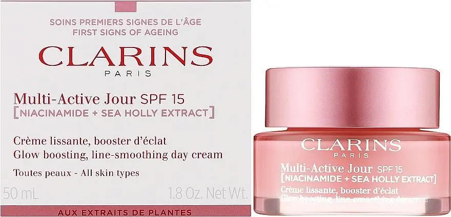 Clarins Крем для обличчя відновлюючий 50 мл Multi-Active Jour SPF15 Niacinamide+Sea Holly Extract - фото 2