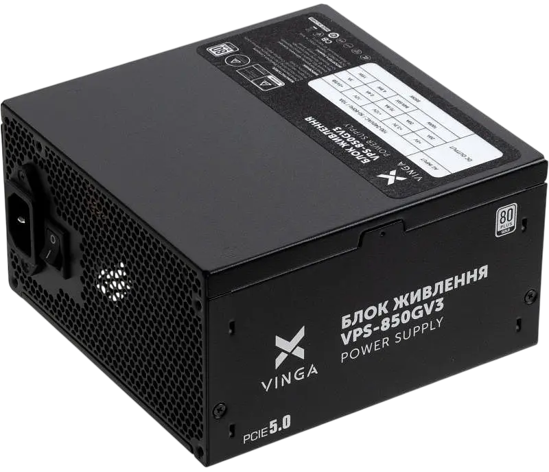 Блок живлення Vinga 850W 80+ Gold Black (VPS-850GV3) - фото 5