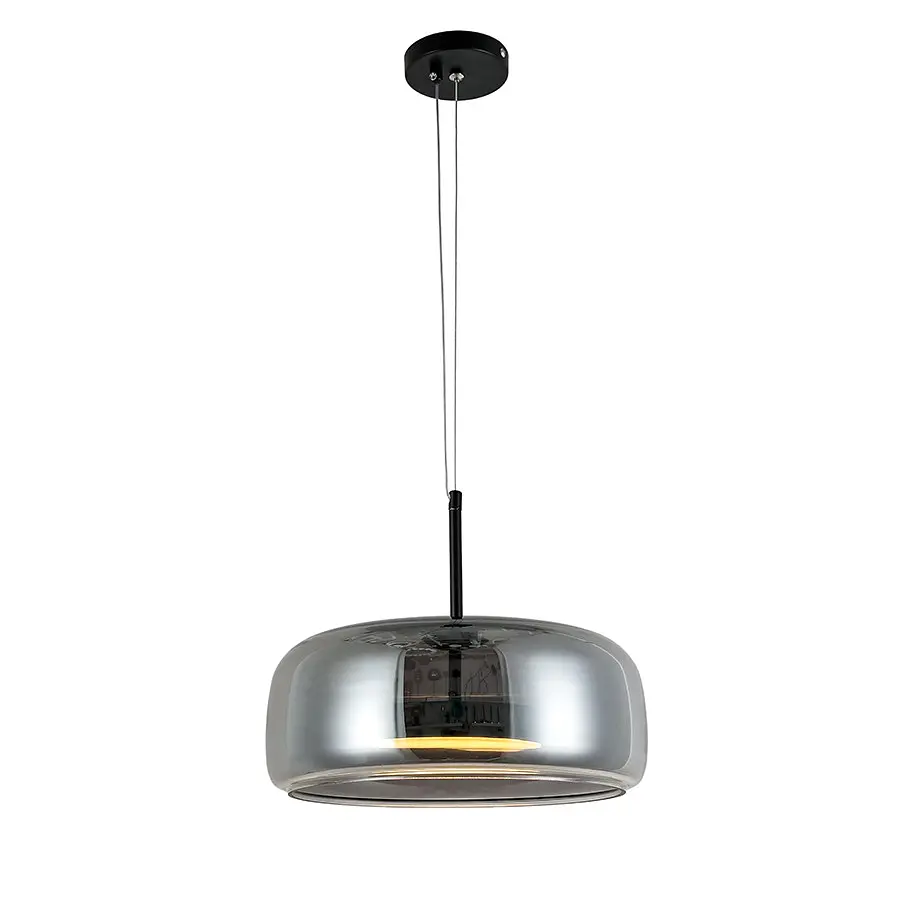 Подвесной светильник LED Levistella 909XL158-1 led (330) BK+GY, 9W, Черный, плафон 330х140мм, три режима, для гостиной - фото 2