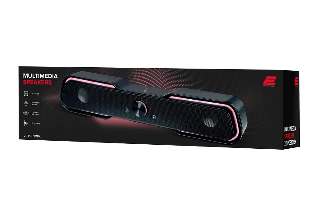 2E Акустична система (саундбар) PCS101 RGB 2.0 USB Black - фото 7