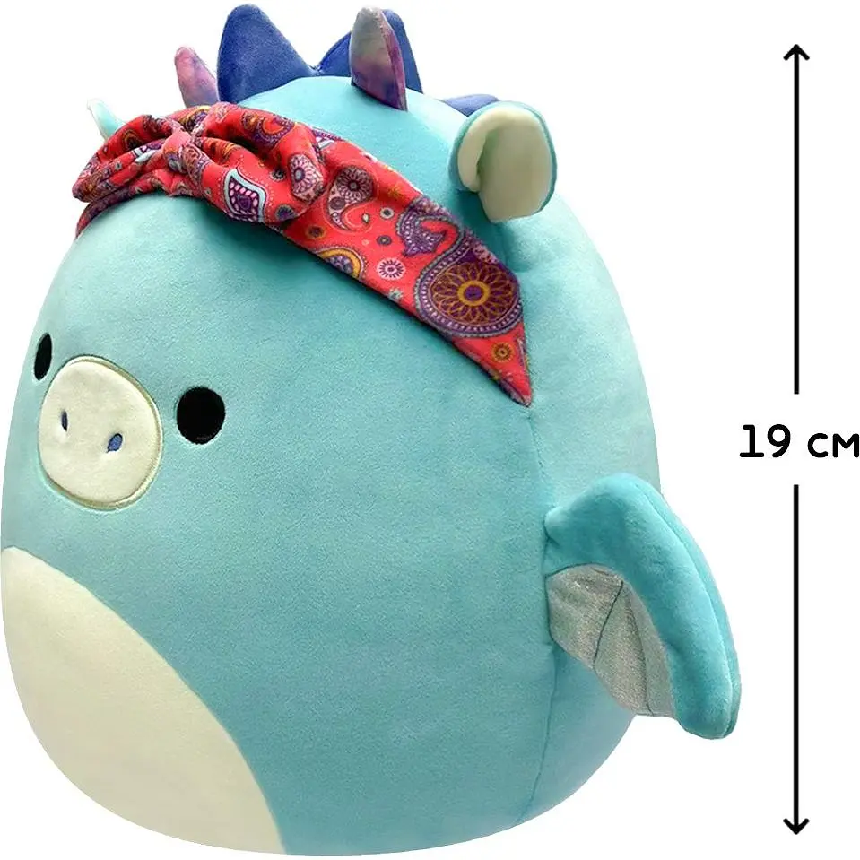 Мягкая игрушка Squishmallows Дракон в бандане 19 см (SQCR04125) - фото 4
