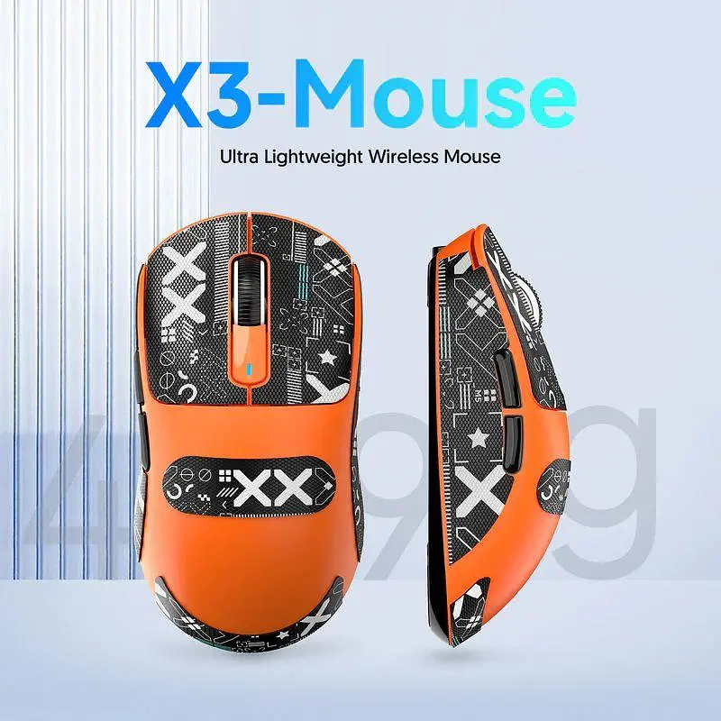 Бездротова мишка ATTACK SHARK X3 Orange | Сенсор PAW3395 | 65 годин акум - фото 3