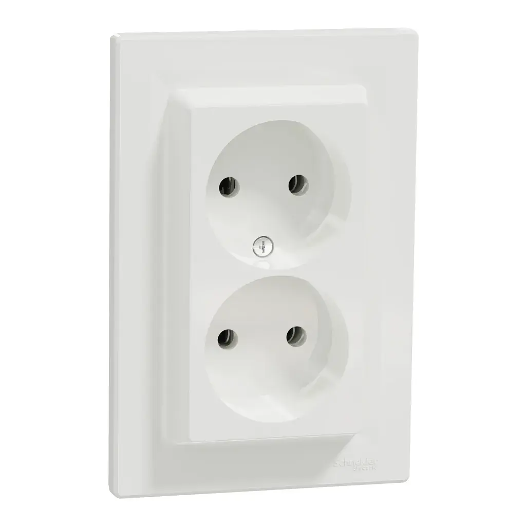 Розетка Schneider Electric ASFORA без заземлення подвійна біла (EPH9700121) - фото 2