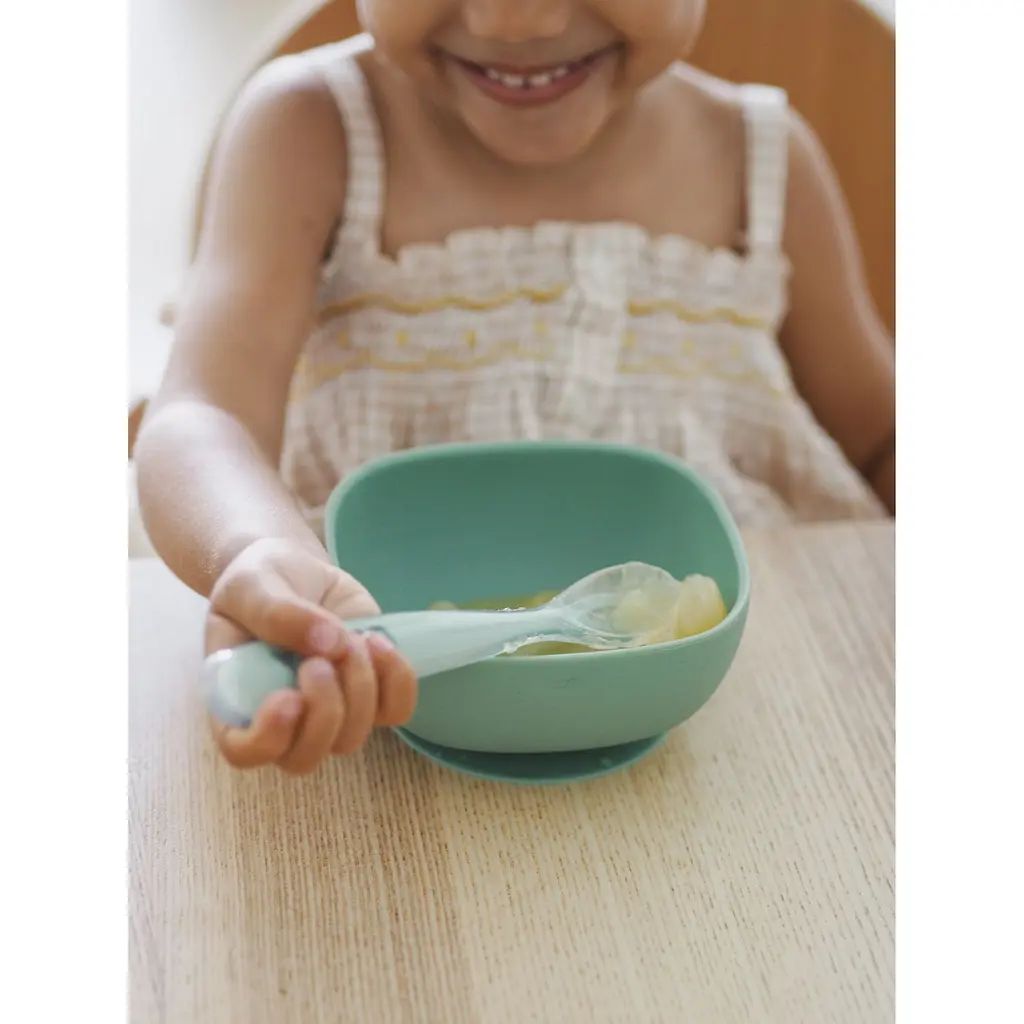 Силіконова миска на присосці Beaba Silicone Suction Bowl, оливкова (913613) - фото 5
