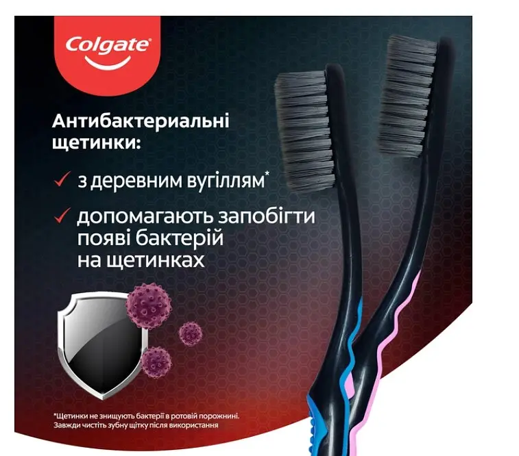 Зубна щітка Colgate Slim Soft Charcoal рожева - фото 6