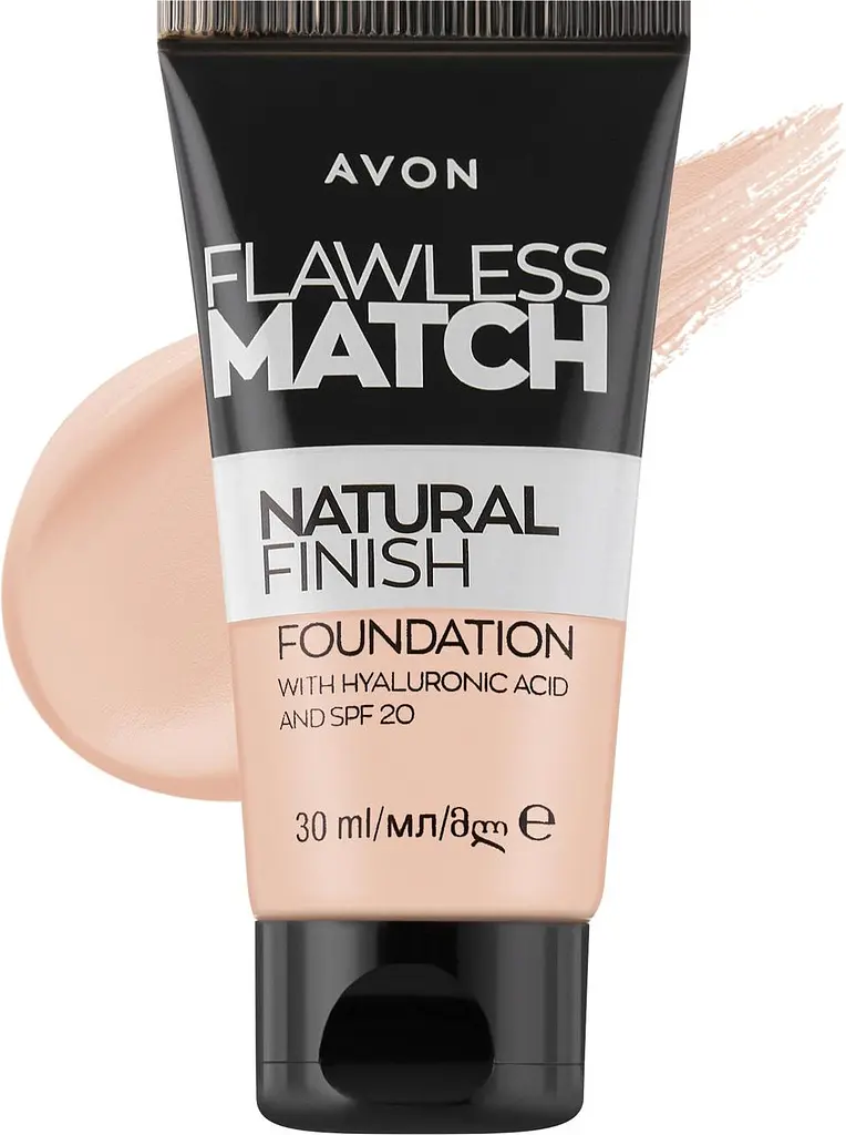 Тональний крем для обличчя Avon з гіалуроновою кислотою SPF20 Avon, 215P Слонова кістка/Ivory (158511385)