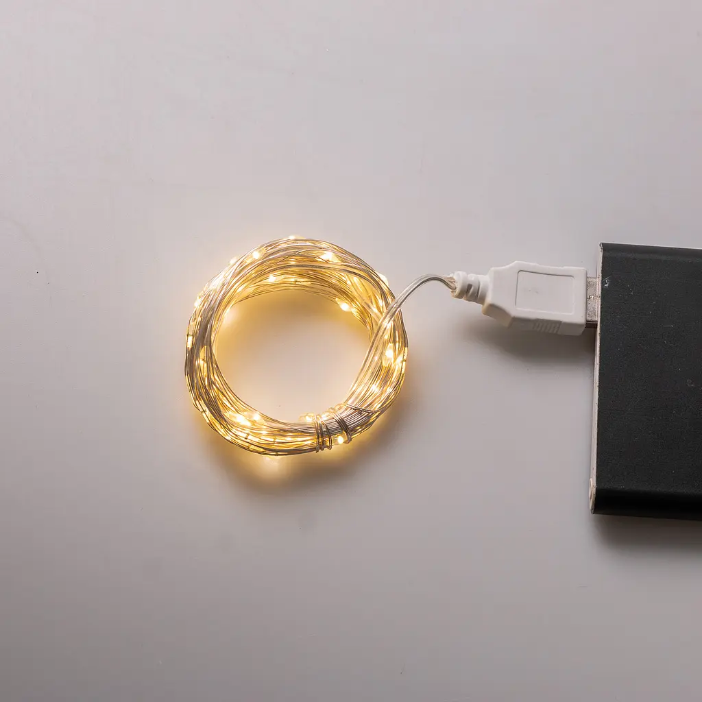 Гірлянда Роса 100 LED довжина 10 м від USB, жовтий GarlandoPro USB100L10MWY - фото 17