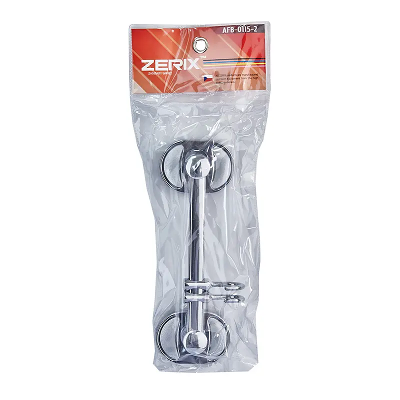 Планка з 2-ма рухливими гачками Zerix AFB-0115-2 ZX5050, Хром - фото 4