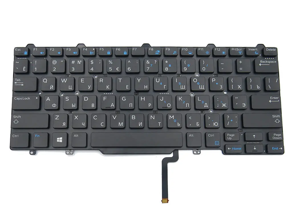 Клавіатура для Dell Latitude 3340, 3350, E5450, E7250, E7450, 094F6 (RU Black з підсвічуванням). Оригінал. Версія 1 - фото 3