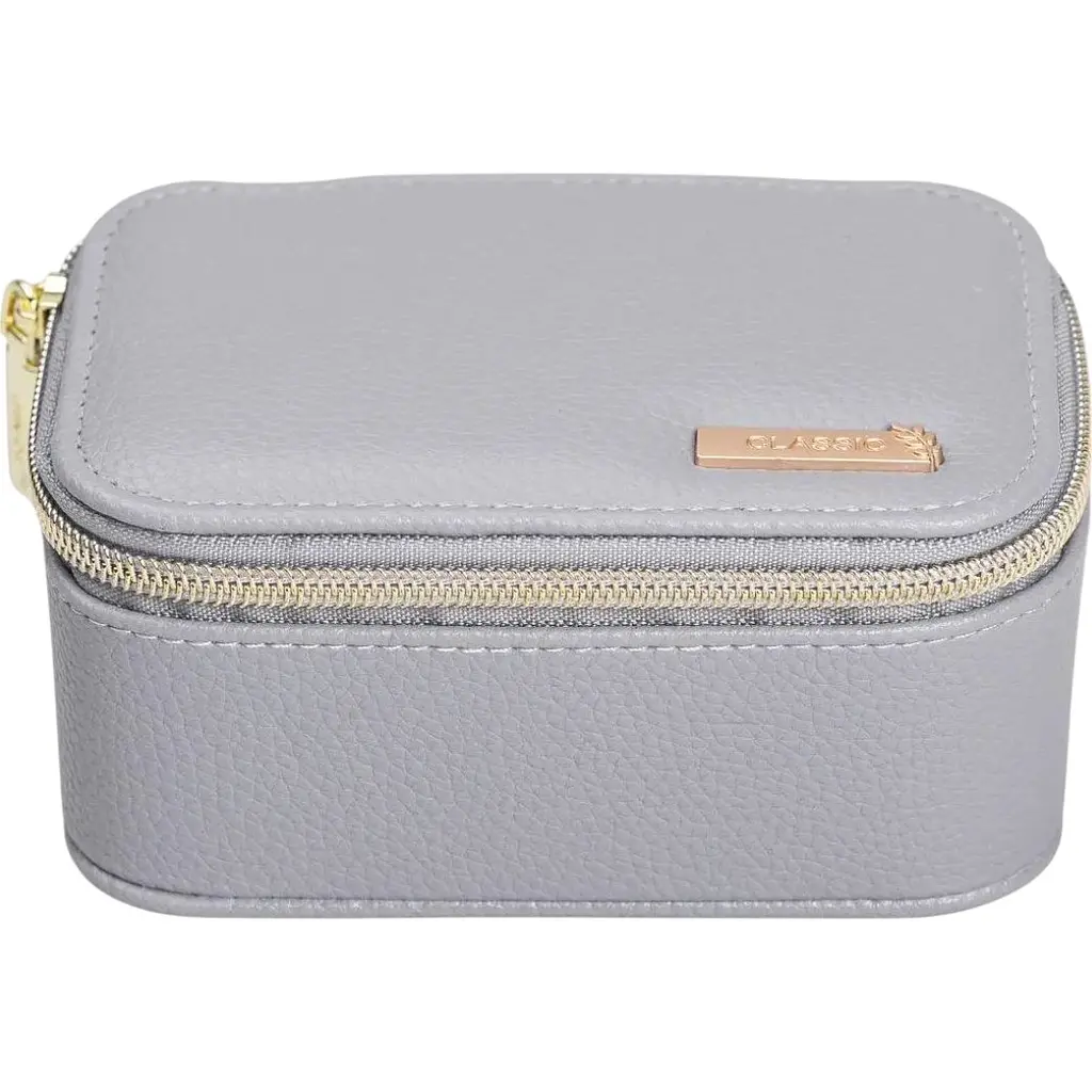 Скринька для прикрас Yiwu на блискавці 13x9x6 см сіра HP-5-26G - фото 3