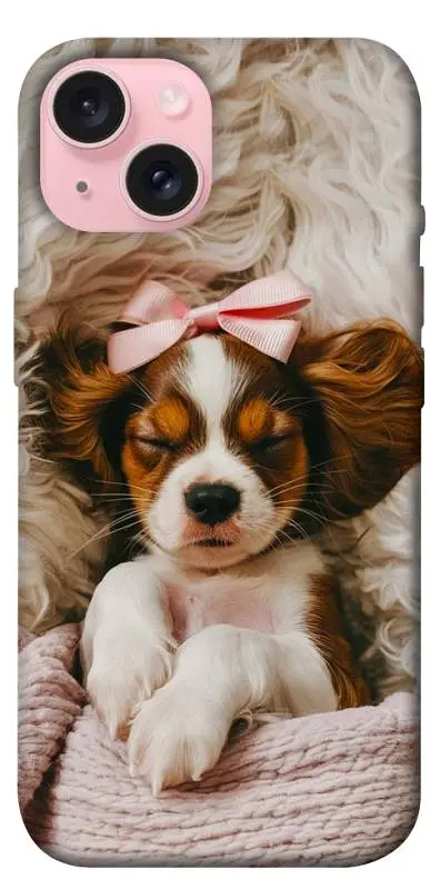 TPU чохол Demsky Sleepy spaniel для Apple iPhone 15 (6.1")
