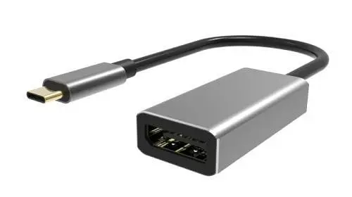 Перехідник Type-C(M) - DisplayPort(F), Viewcon, чорний, 15 см, 4K (TE391)