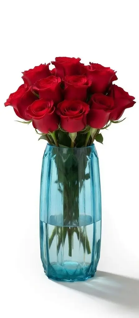 Ваза для цветов стекло голубая Viva Sandy высота 27.5 см (A060172) - фото 3