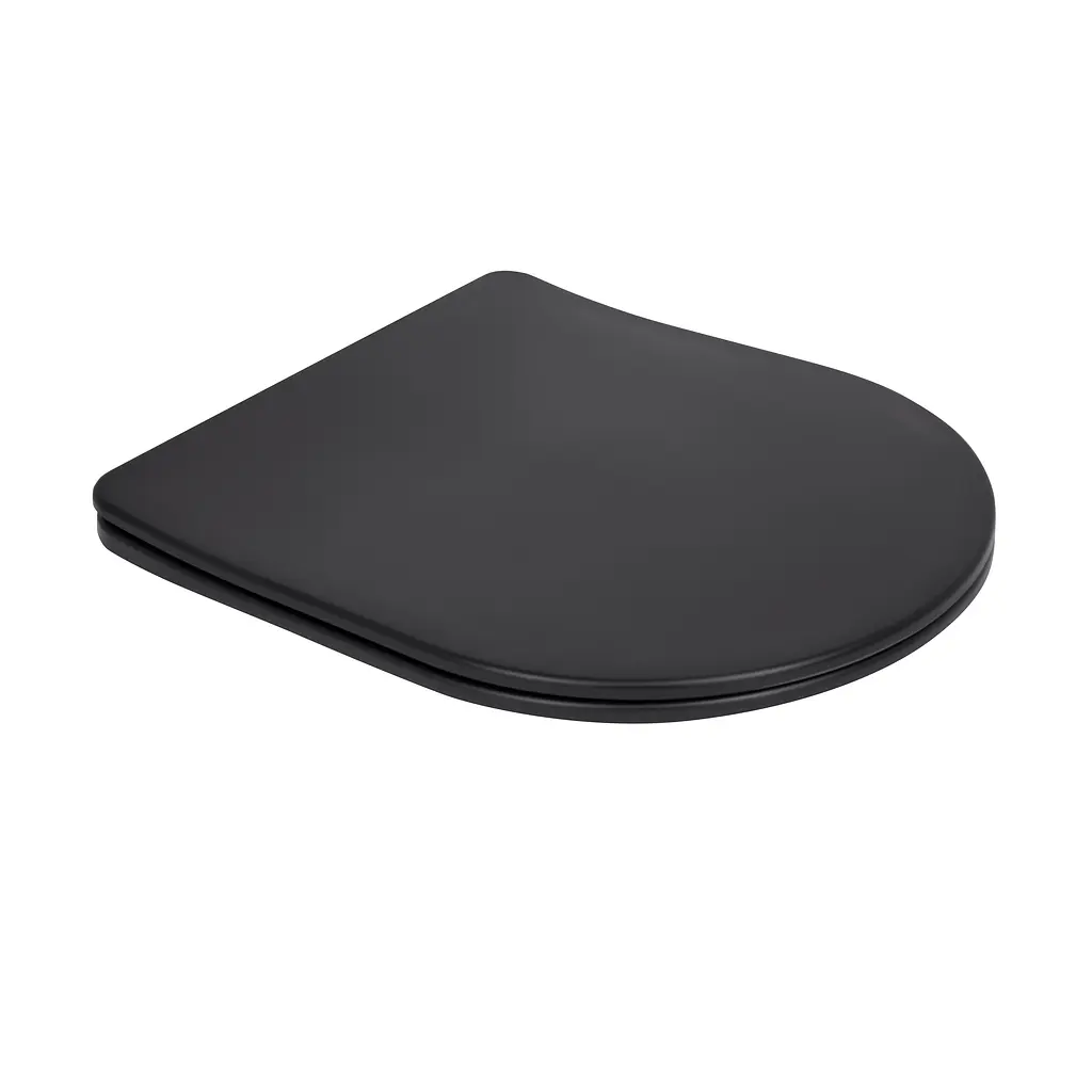 Унитаз подвесной Qtap Robin New Ultra Quiet с сиденьем с сиденьем Soft-Close Black matt QT13332381АSMB, Черный матовый - фото 8