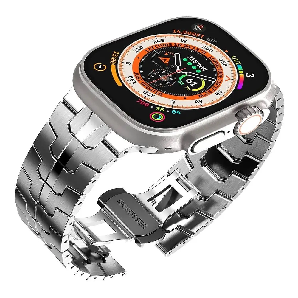 Ремінець Metallic Chain Apple Watch 49/Apple Watch 45/Apple Watch 44/Apple Watch 42mm Silver (37194_3610671) - фото 2