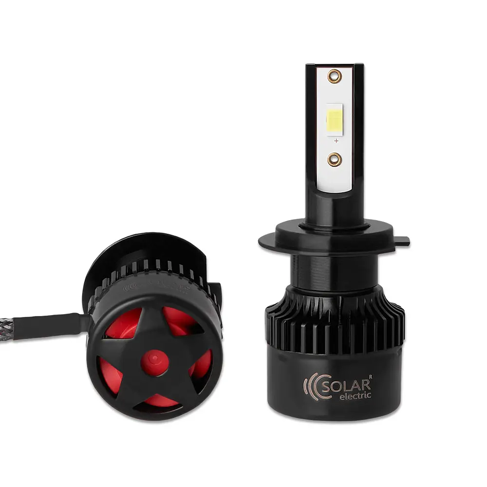 Автолампа Solar LED H7 12/24V 50W 5000 Lm 6500K CSP3570 2 шт. (8507S2) - фото 3