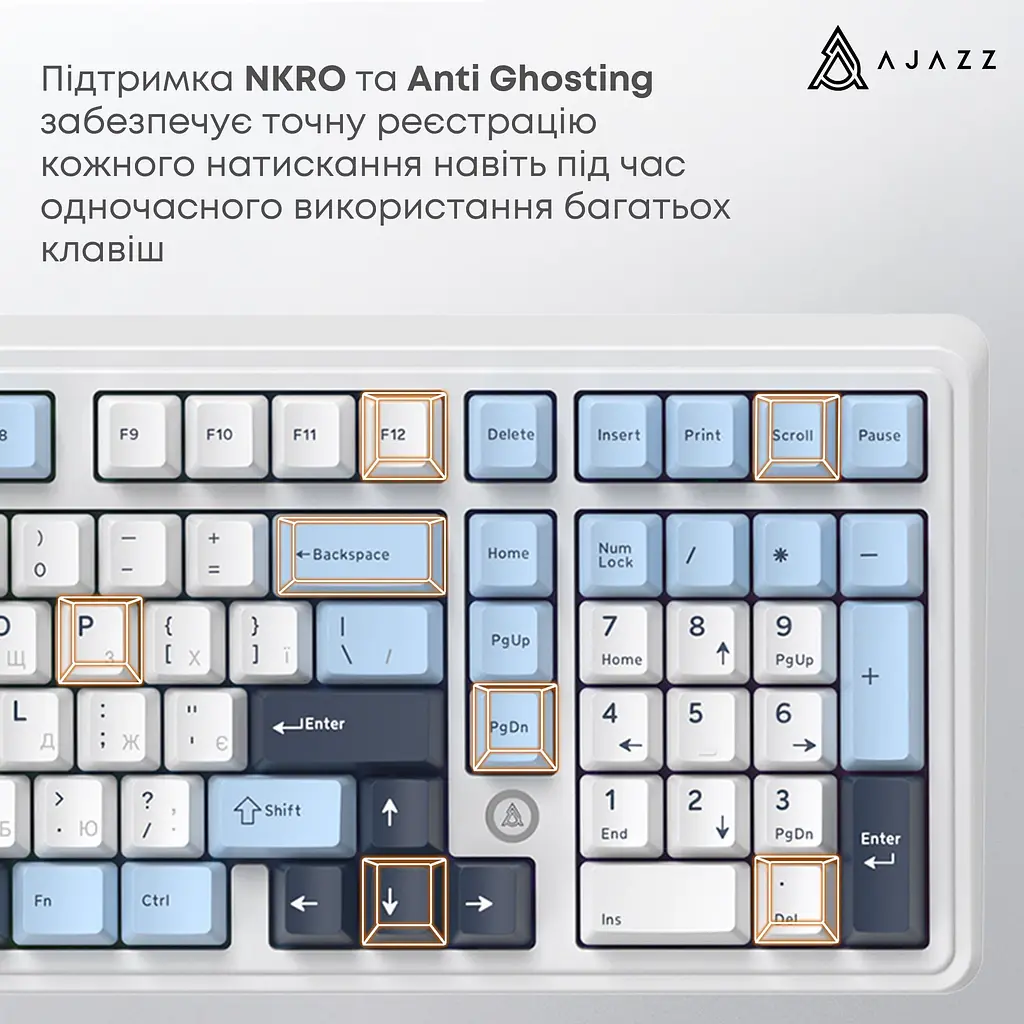 Клавиатура Ajazz AK980 Magnetic Switch White USB-C (AK980-MAX-M-BWDB) - фото 12