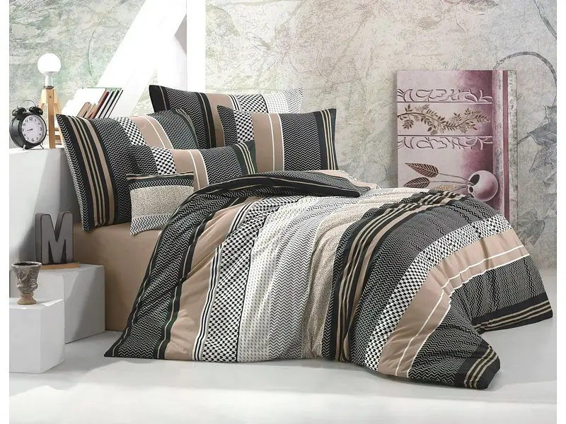 Комплект постільної білизни Zigo Beige Євро Belizza pbe0042041 - фото 2