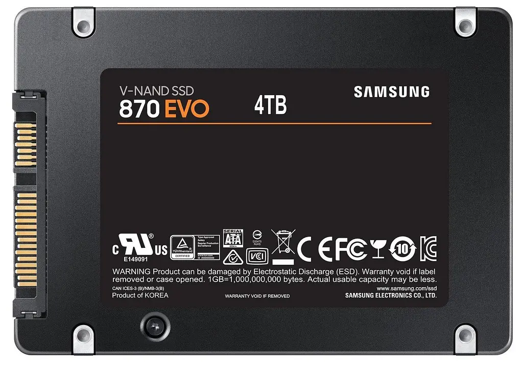 Накопичувач SSD Samsung Sata 2.5" 4TB 870 EVO MKX MLC 560/530MB/s (MZ-77E4T0B) - фото 3