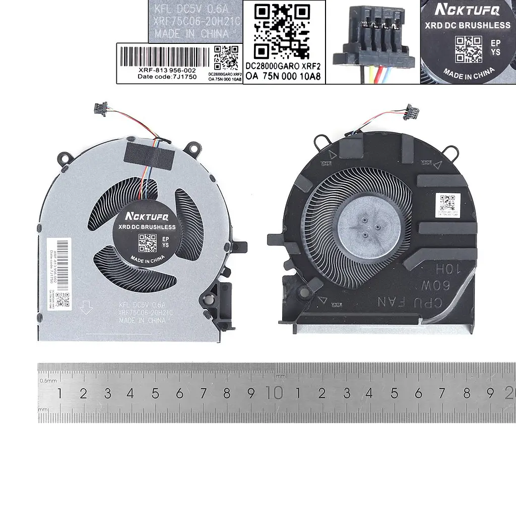 Вентилятор для HP Victus 16-D 16T-D 16-E TPN-Q263 TPN-Q264 60W, (5V CPU Fan, M75721-001, NS75C06-20K19, Аналог) - фото 3