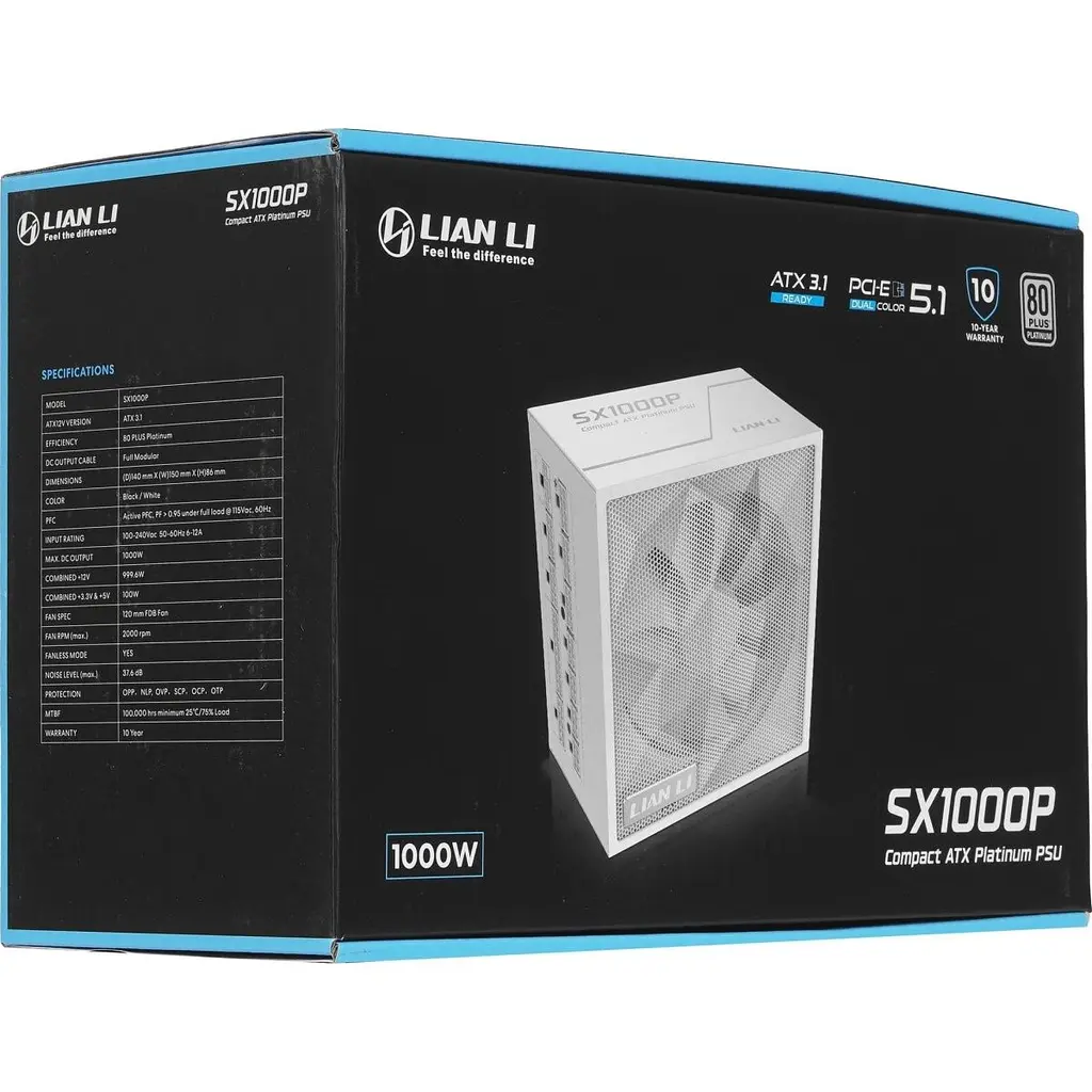 Блок живлення Lian Li SX1000P 1000W White (G9P.SX1000P.W000.EU) [176721] - фото 11