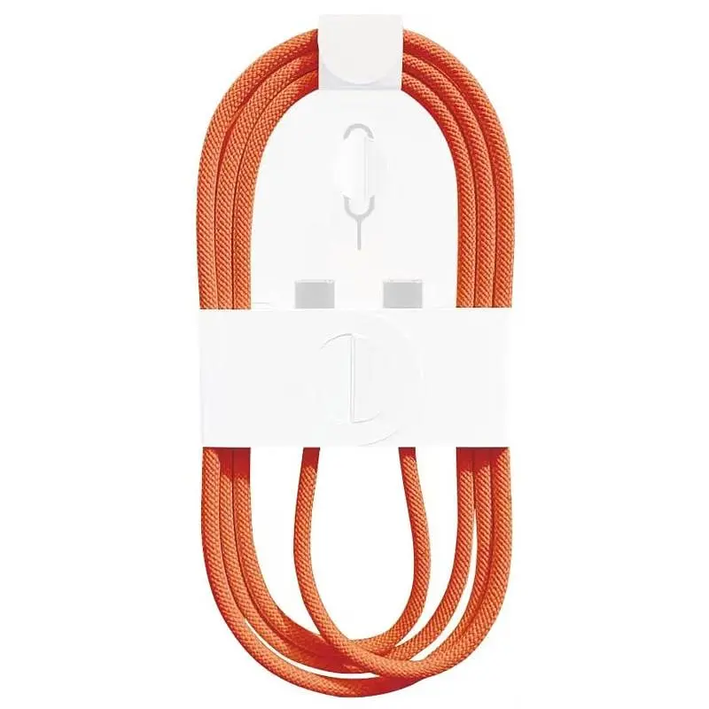Дата кабель USB-C to USB-C FineWoven iP17 for Apple (AAA) (1m) (box) Orange - фото 2