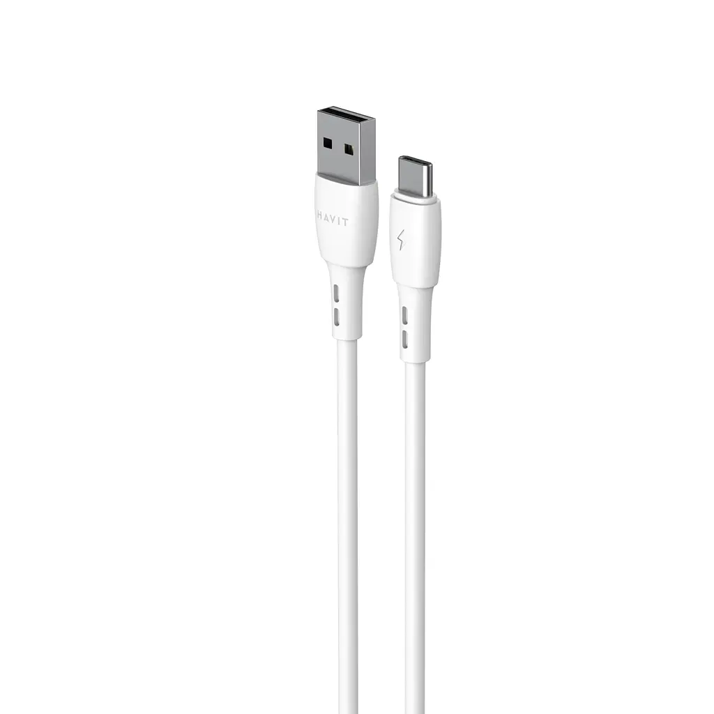 Кабель USB - USB-C Havit CB620C-L 3A 2 м білий (HV-CB620C-L-WH) - фото 2