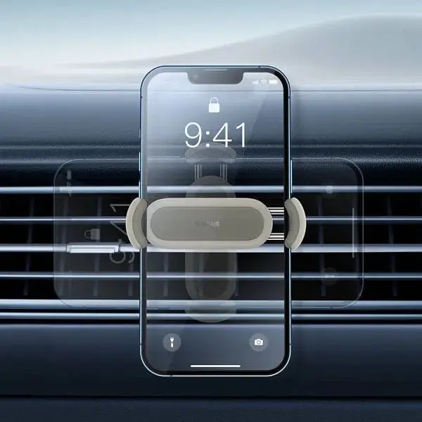 Автотримач Baseus Steel Cannon 2 Air Outlet Car Mount (SUGP000002) кремовий - фото 9