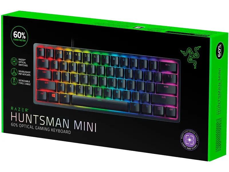 Клавіатура Razer Huntsman Mini Purple Switch (RZ03-03390100-R3M1) - фото 5