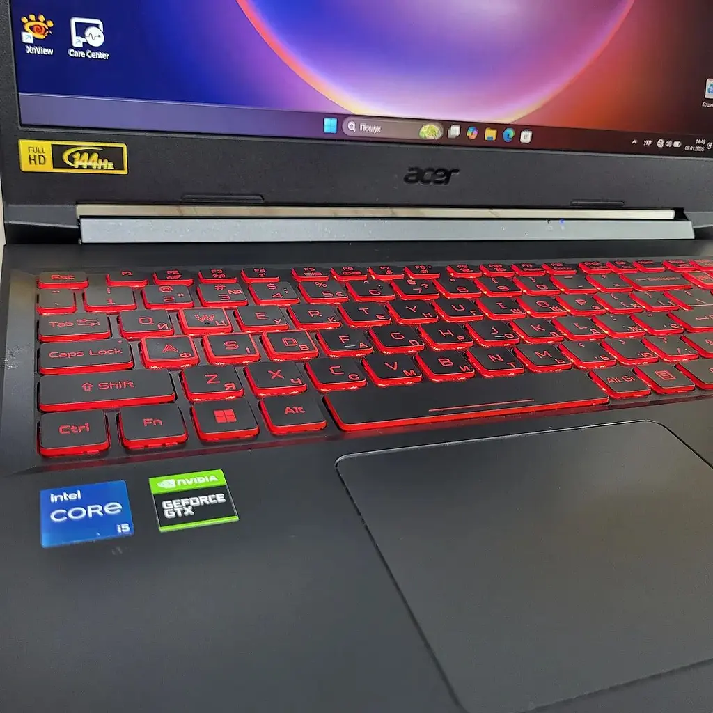 Ноутбук Б/У Acer Nitro 5 AN515-57-59EY i5-11400H/8GB/SSD 512GB/GTX1650 4GB/15.6 FHD 144Hz + БП - фото 7