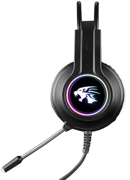Гарнітура Varr VH8030 Headset USB 2X3.5 MIC RGB Black (VH8030) - фото 4