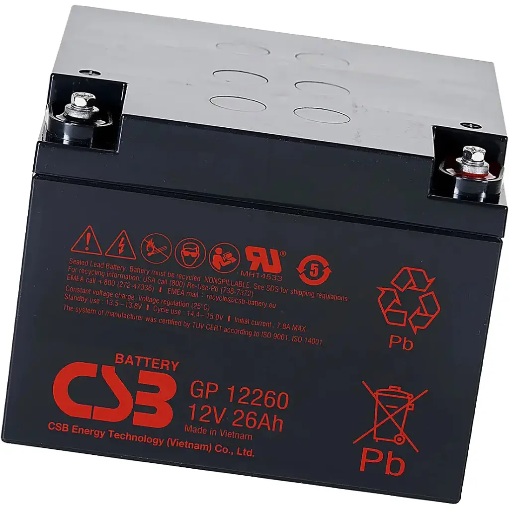 Аккумулятор CSB AGM 12V (12V/26Ah/312Wh) (GP12260) [109735] - фото 3