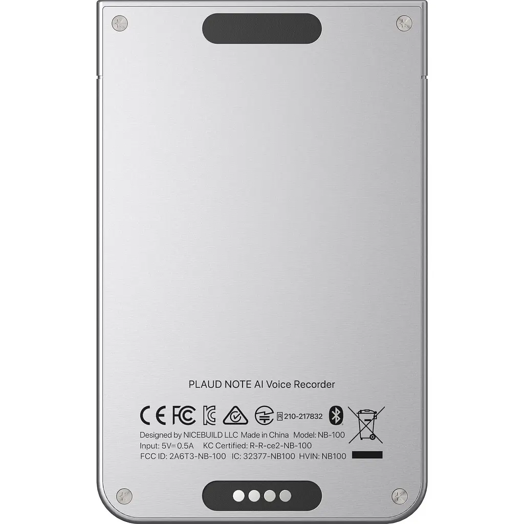 Диктофон Plaud Note ChatGPT Empowered AI Voice Recorder Silver [141651] - фото 3