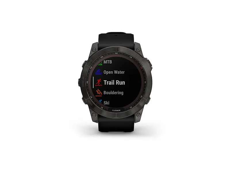 Смарт-годинник Garmin Fenix 7X Sapphire Solar Carbon Gray DLC Titanium with Black Band (010-02541-10/11) - фото 7