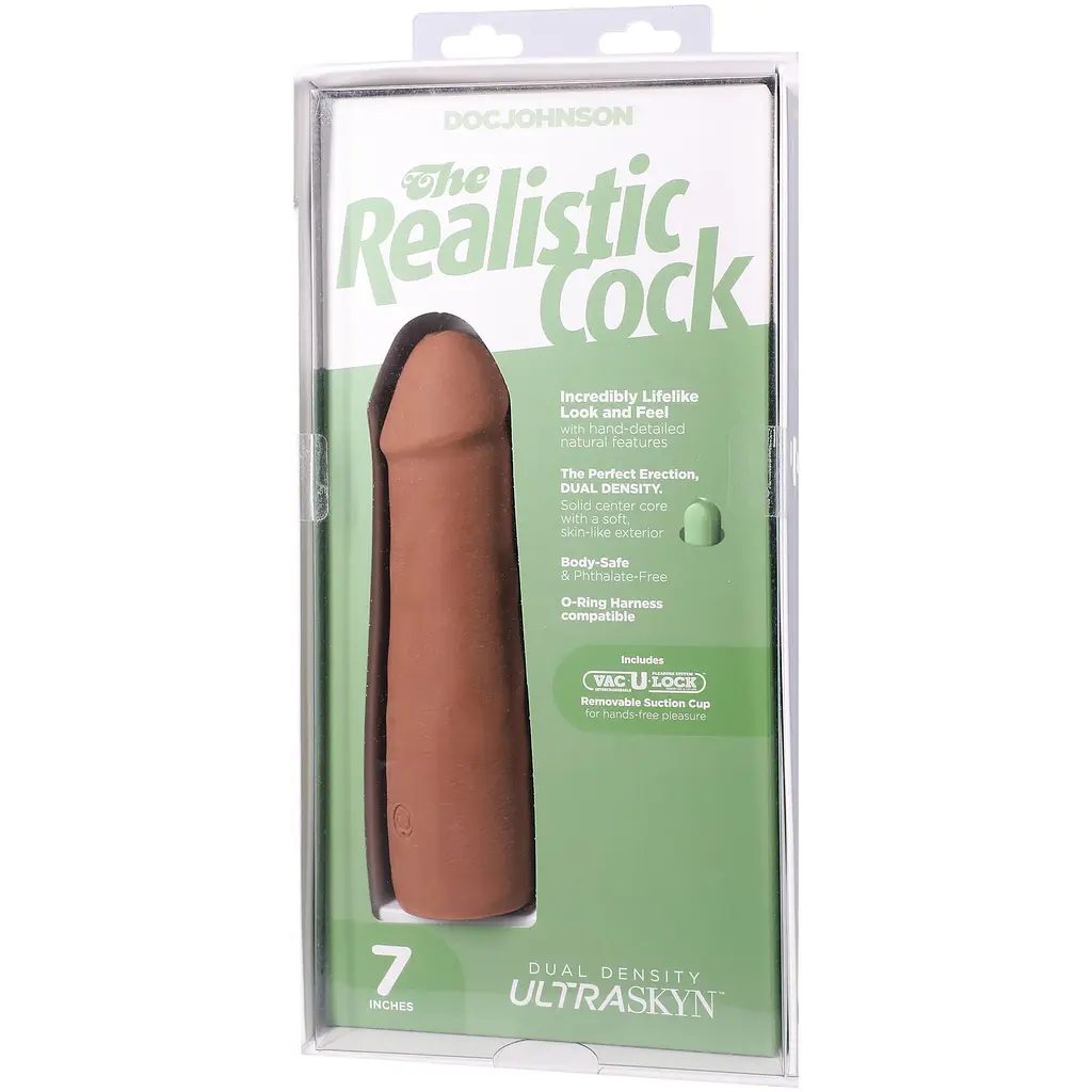 Фалоімітатор Doc Johnson The Realistic Cock ULTRASKYN 7 Inch, 17.1 см - фото 10