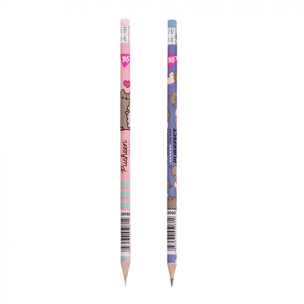Набір графітних олівців Yes Pusheen з ластиком 36 шт. (280687) - фото 2