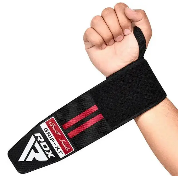 Бинти для зап'ясть (кистьові бинти) RDX GYM WRIST WRAP R11 BLACK/RED (WAH-WR11BR) - фото 3