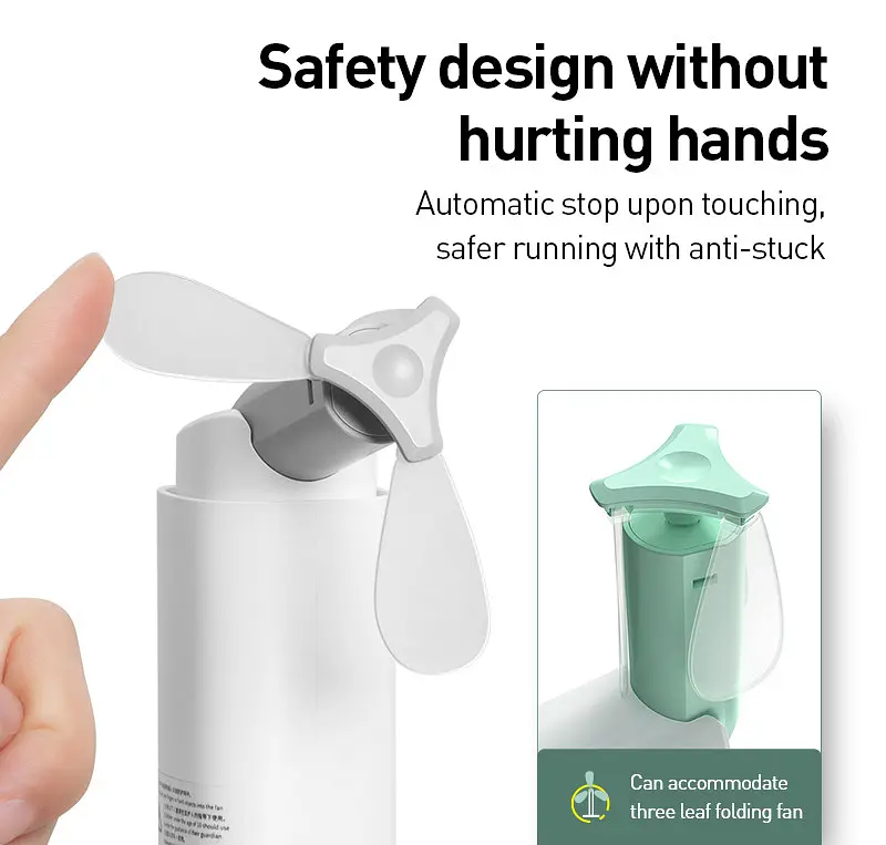 Вентилятор портативний Baseus 13 годин роботи Square Portable Folding Fan - фото 3