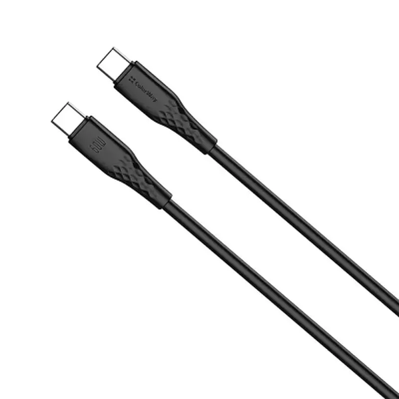 Дата кабель USB-C to USB-C 1.0m 3A 60W textured PVC black ColorWay (CW-CBPDCC094-BK) - фото 3